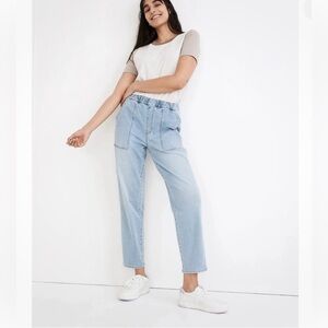 Madewell Sky Blue Denim Pull-on Pants